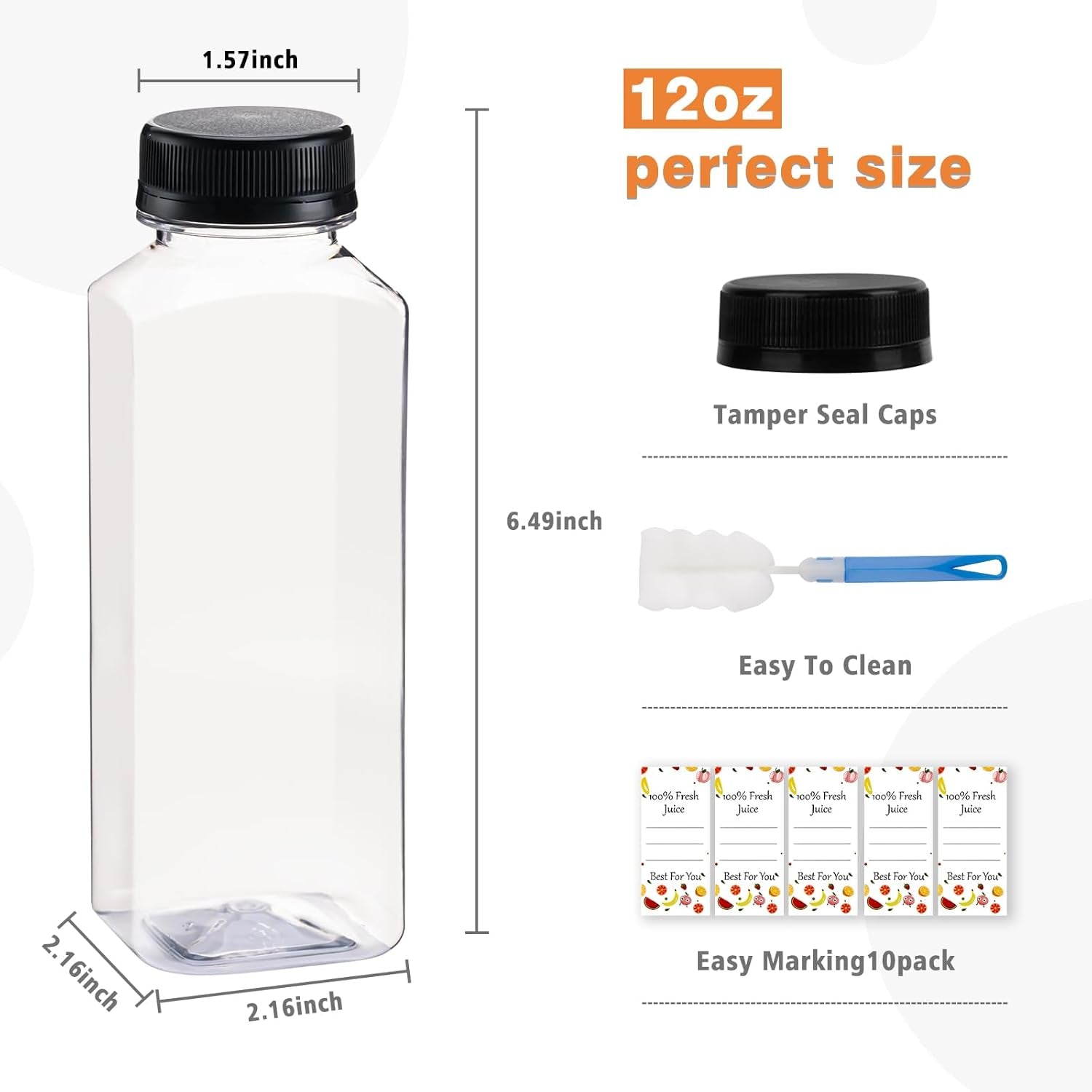 10-pack-12-oz-clear-plastic-juice-bottles-with-caps-reusable-food-grade