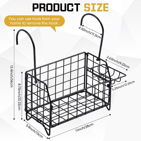 Large 11" X 8.75" X 5.9" Rustproof Shower Caddy Hanging Shower Organizer2