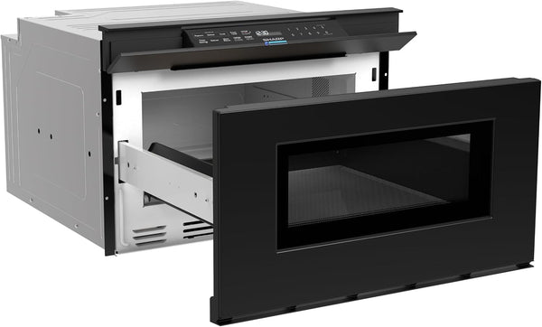 SMD2479MB Smart Microwave Drawer Oven with Easy Wave Open, 24-Inch, 1.2 Cubic Feet, 950 Watt, Concealed Glass Touch Control Panel, Compatible with Alexa Certified, Black23
