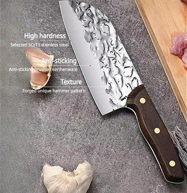 Meat Cleaver Knife, 7 Inch Stainless Steel Meat Cleaver Sharp Chef'S Knife Lightweight Fish Filleting Knife with Ergonomic Comfort Handle3
