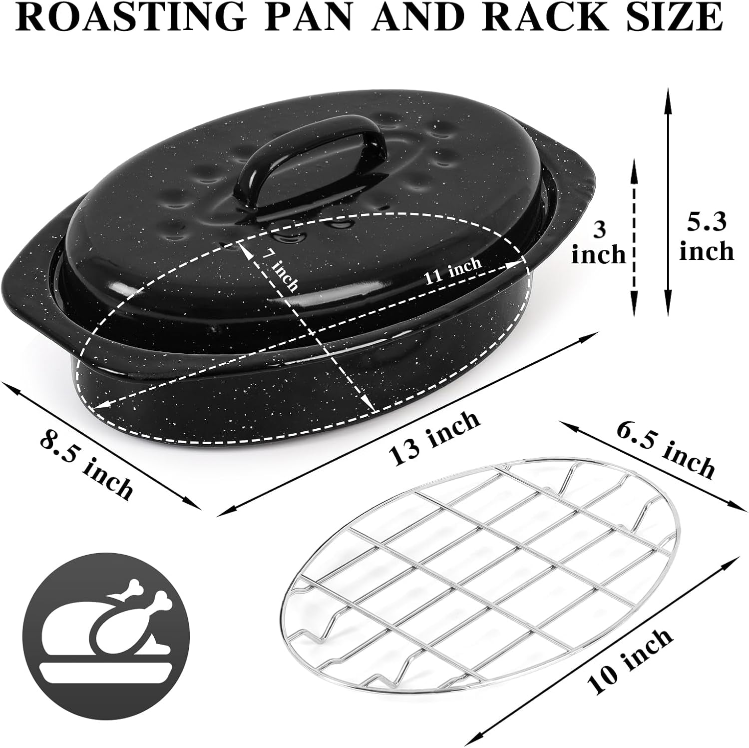 13-inch-small-roasting-pan-with-lid-and-rack-enamel-carbon-steel-roaster-pan-high-temperature-resistance-and-dishwasher-safe-cookware-for-small-poultry-vegetables