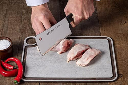 Cleaver Knife 6 Inch Nitrum Stainless Steel and 160 Mm Blade. 477 Gr. Professional Knife for Boning. Ergonomic Polyoxymethylene POM Handle. Series Universal. Color Black8