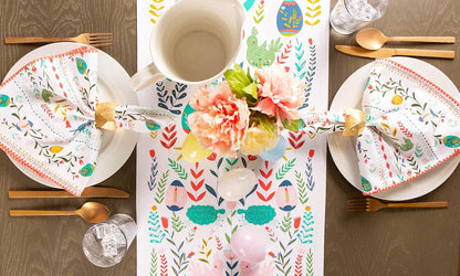 Easter Folk Collection, Kitchen Tabletop, Table Runner, 14X72, Easter Folk5