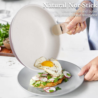 Pots and Pans Set Nonstick -  Kitchen Cookware Sets Detachable Handle Pot and Pan Set Removable Handle Camping Cooking Set, Oven Broiler Safe 550F Non Toxic Frying Pans for Cooking Pan Set Gift4