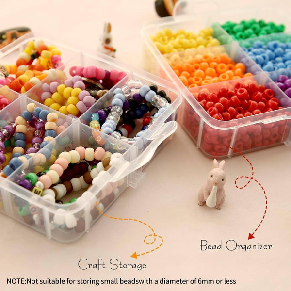 2Pack 3-Tier Stackable Bead Storage Container Box 18 Compartments Organizer2