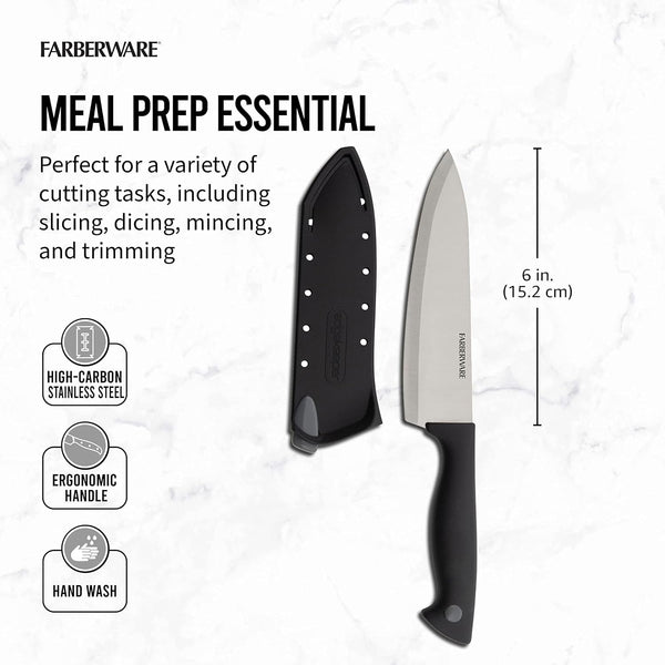 Edgekeeper 6 Inch Chef Knife with Self-Sharpening Blade Cover, High-Carbon Stainless Steel Kitchen Knife for Slicing, Dicing, and Mincing3