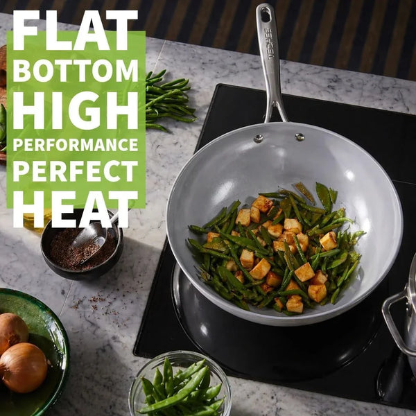 '- Ceraterra 12" Ceramic Nonstick Flat Bottom Wok/Stir-Fry Pan - PFOA, PTFE, PFAS Free, Dishwasher and Oven Safe, Made in Korea (12-In)8