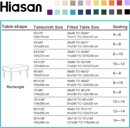 Black Rectangle Tablecloth, 54 X 80 Inch, 1 Pack5