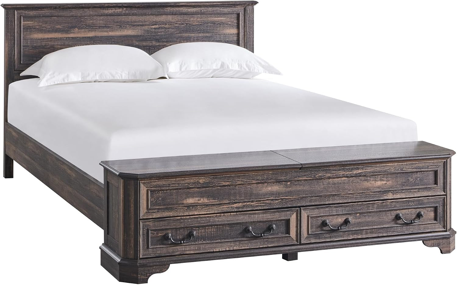 farmhouse-queen-bed-with-headboard-and-storage-bench