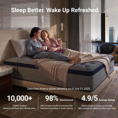Queen Mattress 12 Inch, Luxury Hotel-Level Cooling Hybrid Mattress | Dual Nanogel™ Memory Foam with Smarts Coil® for Motion Isolation & Extra Back Support, Pressure Relief, Certipur-Us Certified3