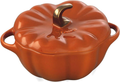 Staub La Cocotte Special Shape 40511-554 Pumpkin Cocotte Cinnamon, 5.9 Inches (15 Cm), 0.2 Fl Oz (0.68 Ml), Ceramic, Heat Resistant, Storage Container, Microwave Safe1