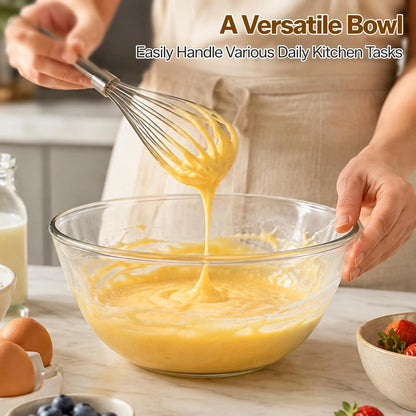 4.7 QT Large Glass Mixing Bowl with Lid for Sourdough Bread8