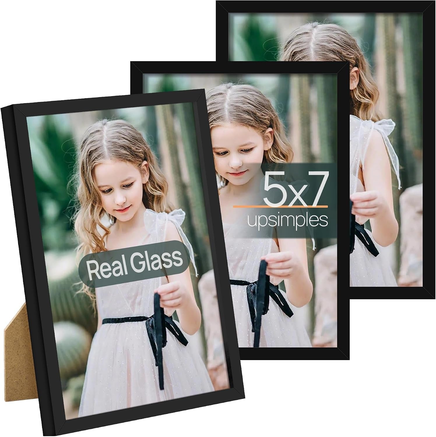 5x7-picture-frame-glass-thin-border-black-photo-frames-3-pack