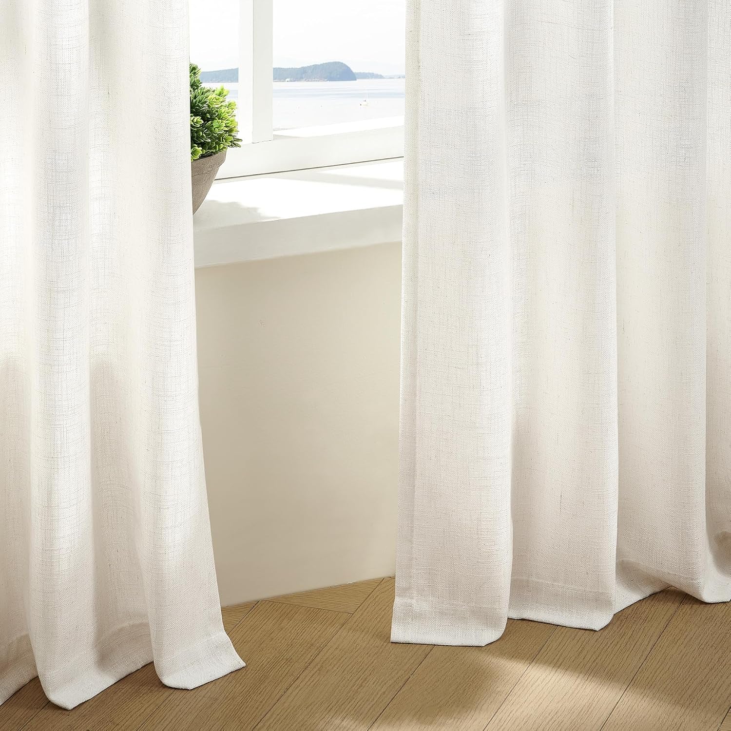 natural-pinch-pleated-linen-semi-sheer-84-inch-curtains-2-panels-pinch-pleat-hooks-rings-back-tab-cream-ivory-birch-boho-neutral-textured-linen-window-curtain-for-living-room-bedroom