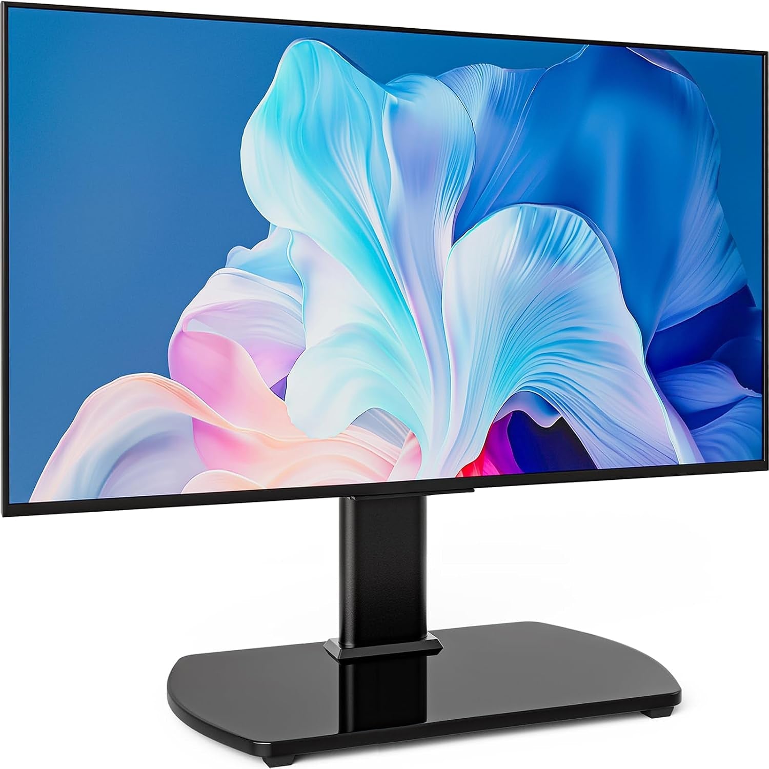 universal-tv-stand-for-27-60-inch-tvs-with-swivel-mount-height-adjustable-table-top-tv-stand-mount-heavy-duty-tempered-glass-base-tv-pedestal-stand-holds-up-to-88-lbs-vesa-400x400mm