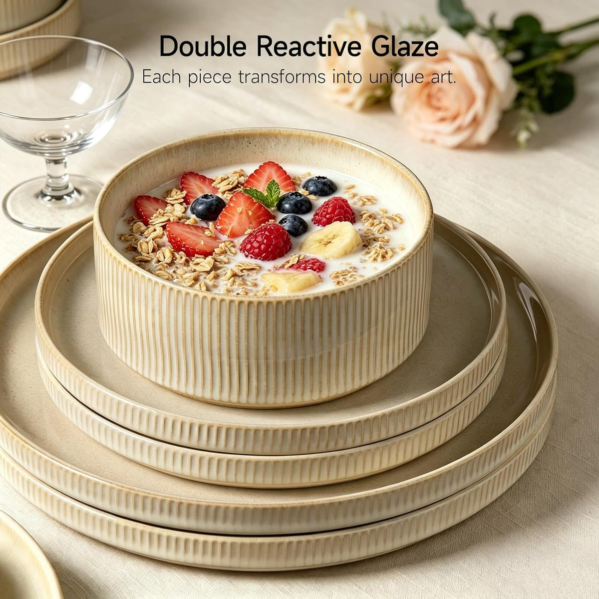 stoneware-dinnerware-sets-for-4-12pcs-ribbed-plates-and-bowls-set-beige