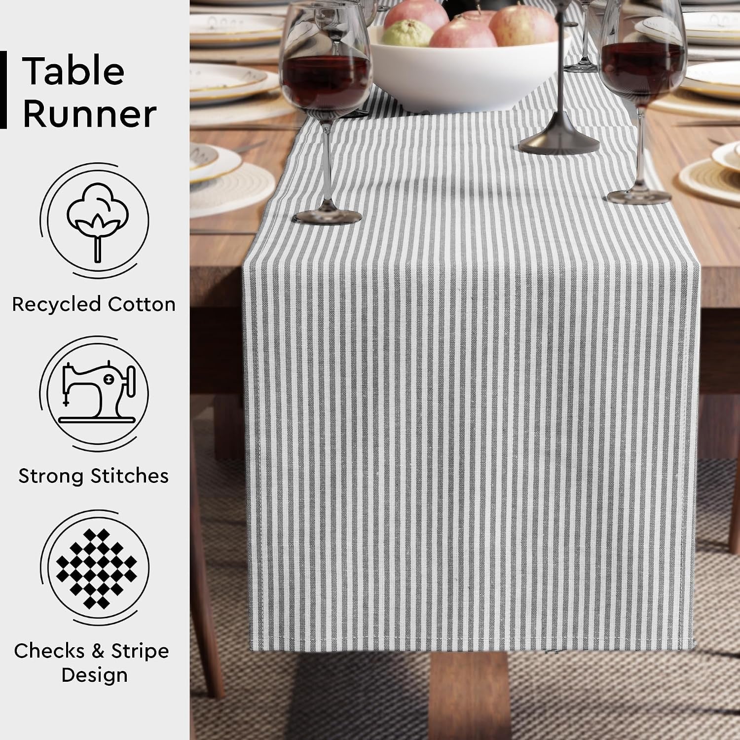 table-runner-woven-cotton-dining-linens-13x59-black