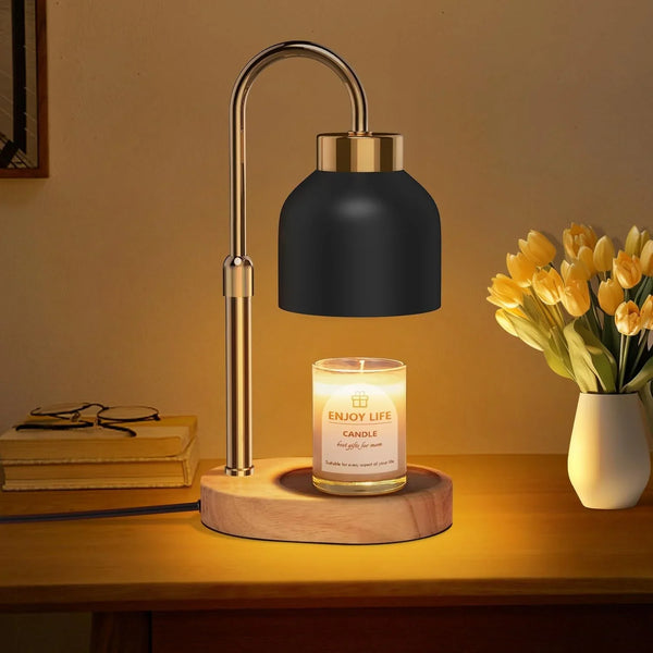 Candle Warmer Lamp with Dimmer Adjustable Height, 2/4/8H Timer,Vintage Home Decor for Scented Jar1