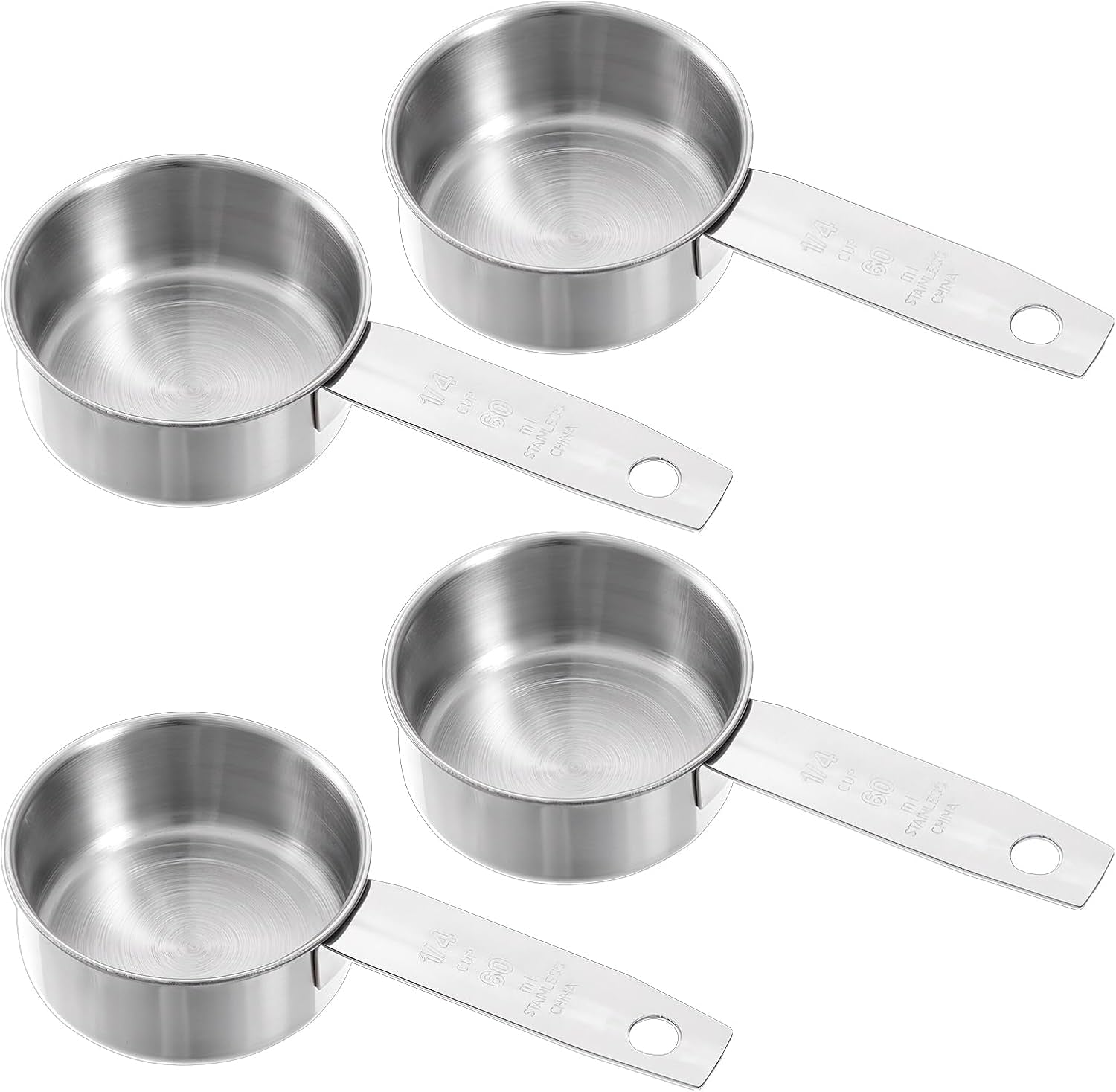 4-pcs-1-4-cup-measuring-cup-60-ml-stainless-steel-measuring-cups-inner-scale-metal-liquid-measure-scoop-2-oz-cups-for-coffee-cooking-baking-kitchen-wet-and-dry-ingredients-dishwasher-safe
