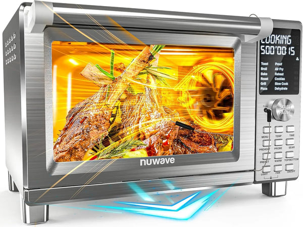 Bravo XL Pro Air Fryer Toaster Oven W/Grill Combo, 2026 New System | Ultra-Fast Convection, 35% Crispier, 2X More Even, 142 Presets, 50-500F, Smarter Probe, PFAS Free, 30QT, Stainless Steel1