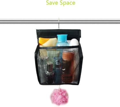Hanging Mesh Shower Caddy Organizer Bathroom Storage Bag with Hooks for College Dorm, Gym, Swimming,Rv and Travel4