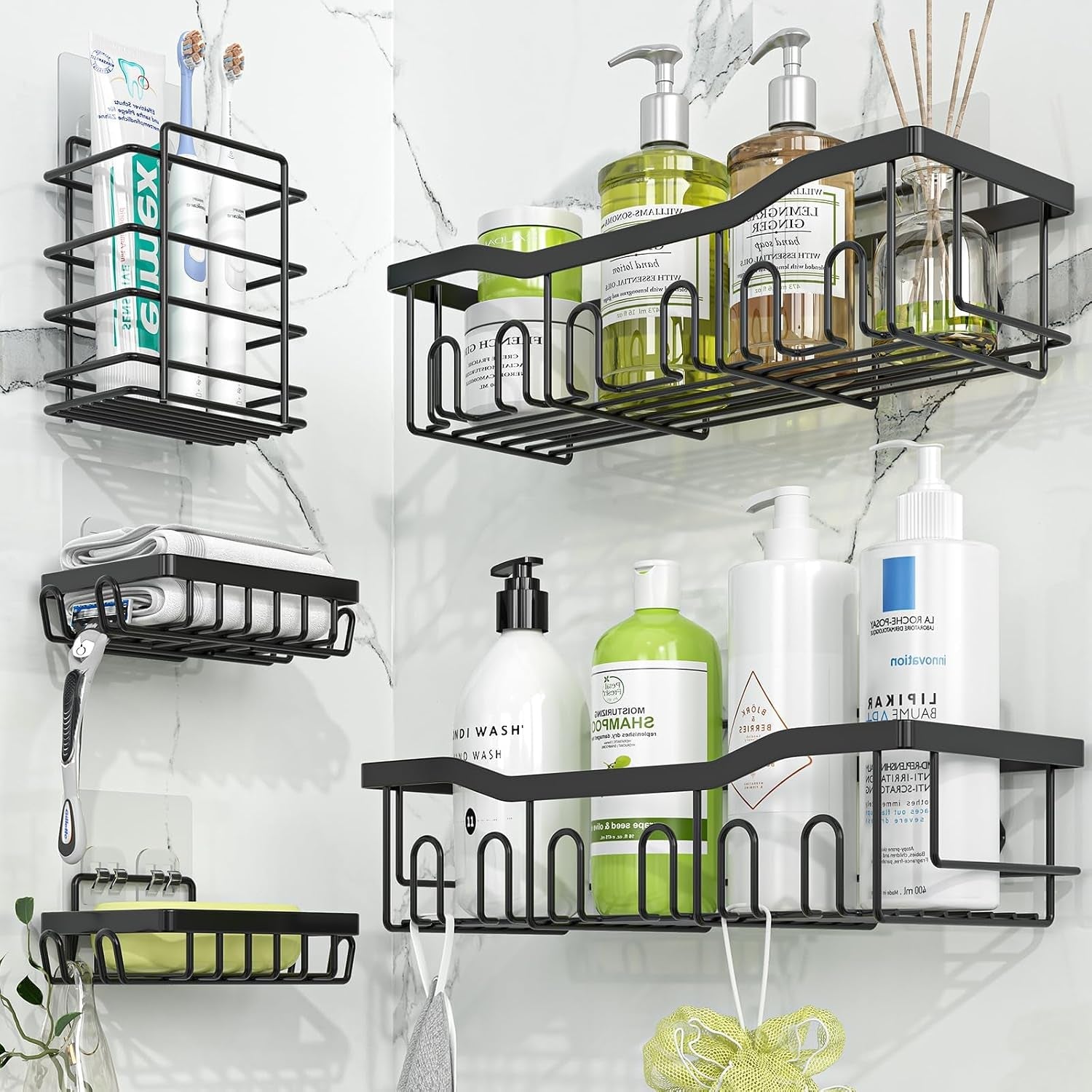 shower-caddy-5-pack-stainless-steel-shower-shelves