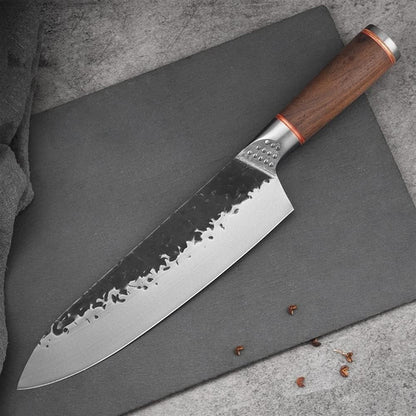 Meat Cleaver Knife, 8 Inch Forged Chef Knife 5Cr15Mov Steel Utility Kitchen Knives Cooking Tool Ebony Wood Handle Cleaver Slicing Meat Chef Knives4