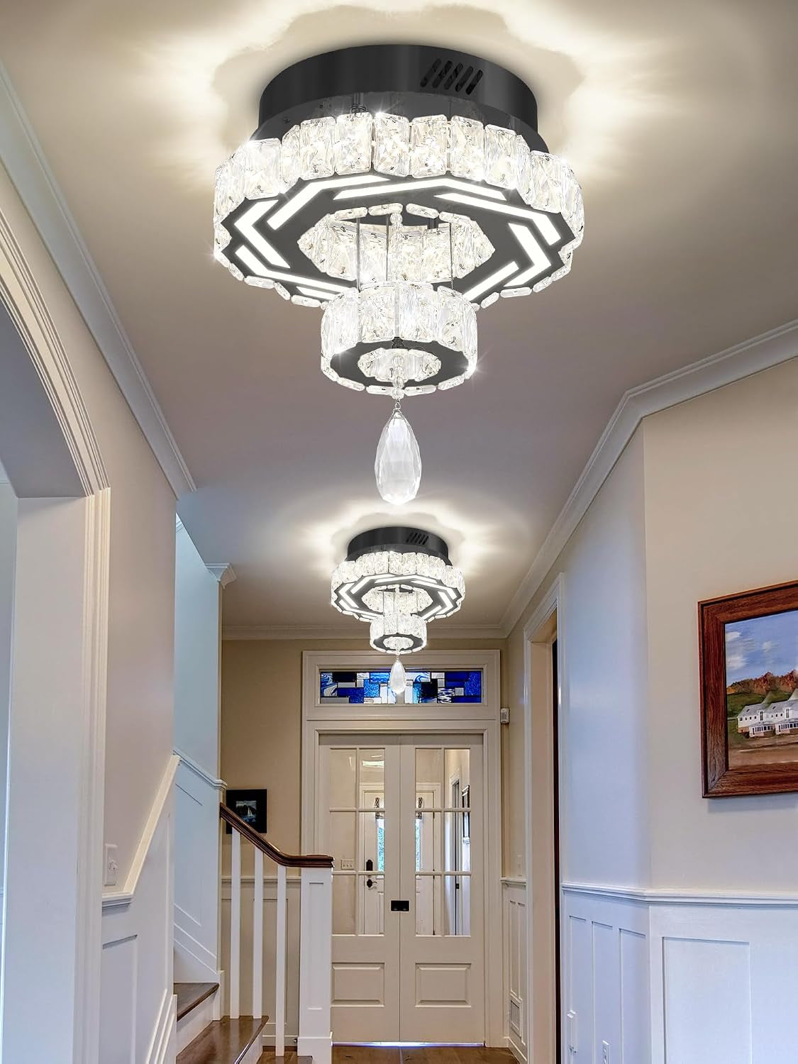 12-modern-crystal-chandeliers-black-flush-mount-ceiling-chandelier-mini-chandelier-for-hallway-led-dimmable-crystal-pendant-light-for-dining-room-living-room-bedroom