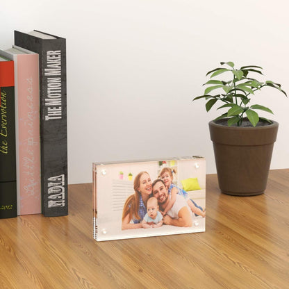 4X6 Acrylic Picture Frames 3 Pack, Clear Picture Frames，20% Thicker5