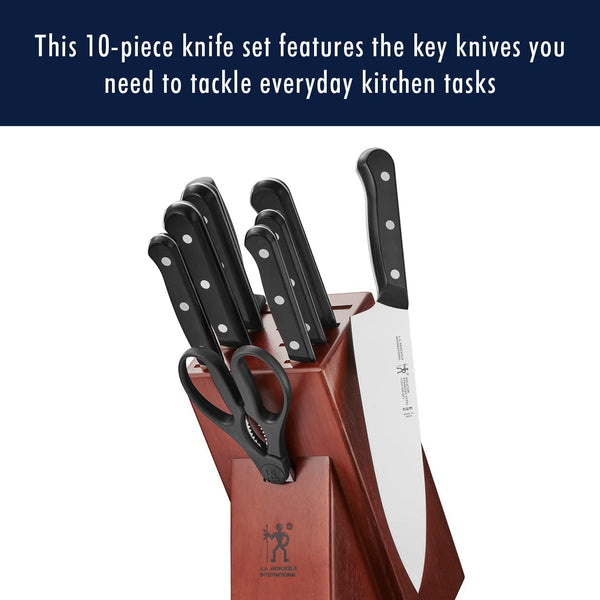 Henckels Solution 10-Pc Knife Set, Razor-Sharp, German Engineered, Brown2