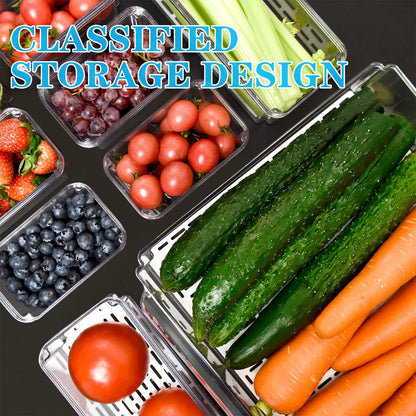 10 Pack Fridge Organizer, Stackable Refrigerator Organizer Bins with Lids, Produce Fruit Storage Containers for Storage Clear for Food, Drinks, Vegetable Storage6