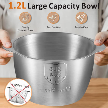 Cordless Food Processor, 5-Cup Stainless Steel Wireless Chopper W/ 2 Speeds | 6000Mah Rechargeable Battery, Fast Powerful Chop, Dishwasher-Safe, Small Electric Vegetable Meat Blender, Portable Mini Mixer2
