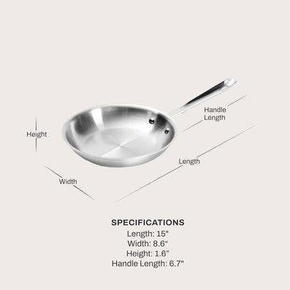 All-Clad D5 5-Ply Brushed Stainless Steel Fry Pan 8 Inch Induction Oven Broiler Safe 600F Pots and Pans, Cookware Silver | the Upgrade for Supremely Even Heat, Professional, Brushed Stainless Steel, Induction Compatible, Oven Safe up to 600F2