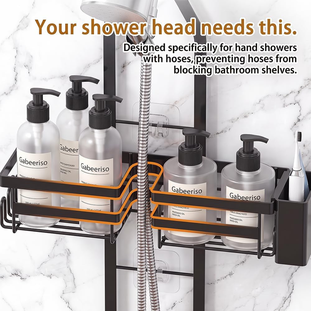 shower-caddy-hanging-overhead-adjustable-organizer-black