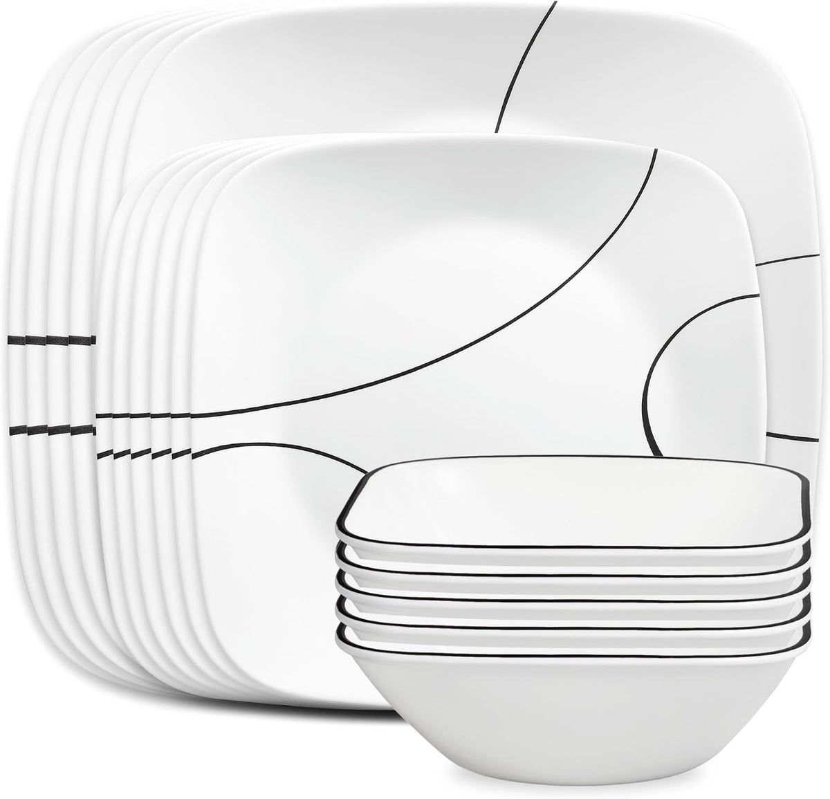 18-piece-service-for-6-dinnerware-set-triple-layer-glass-and-chip-resistant-lightweight-square-plates-and-bowls-set-simple-lines