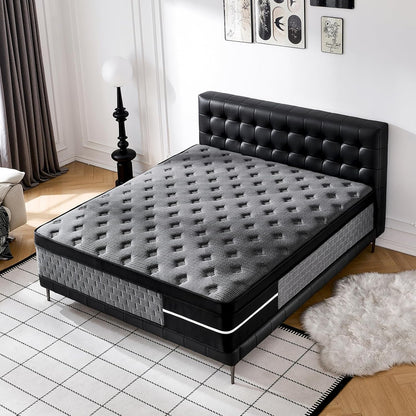 Queen Size Mattress 12 Inch, Hybrid Mattress in a Box, Individually Pocket Springs, Medium Firm Feel for Pressure Relief, Breathable Comfort, Certipur-Us Certified7