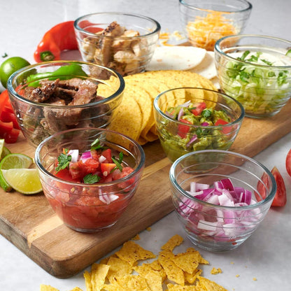 Glass 6 Piece 2 Cup 4-IN-1 PREP BOWLS8