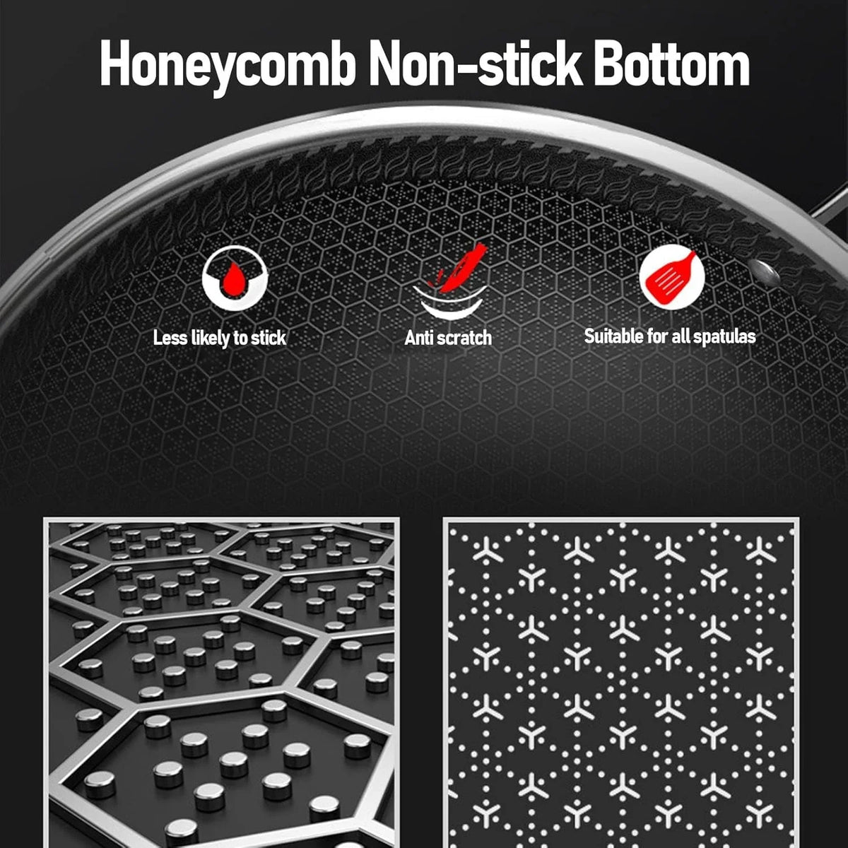 stainless-steel-wok-pan-nonstick-frying-pan-honeycomb-stir-fry-skillet-with-lid-compatible-with-induction-cooker-gas-range-dishwasher-safe-26cm