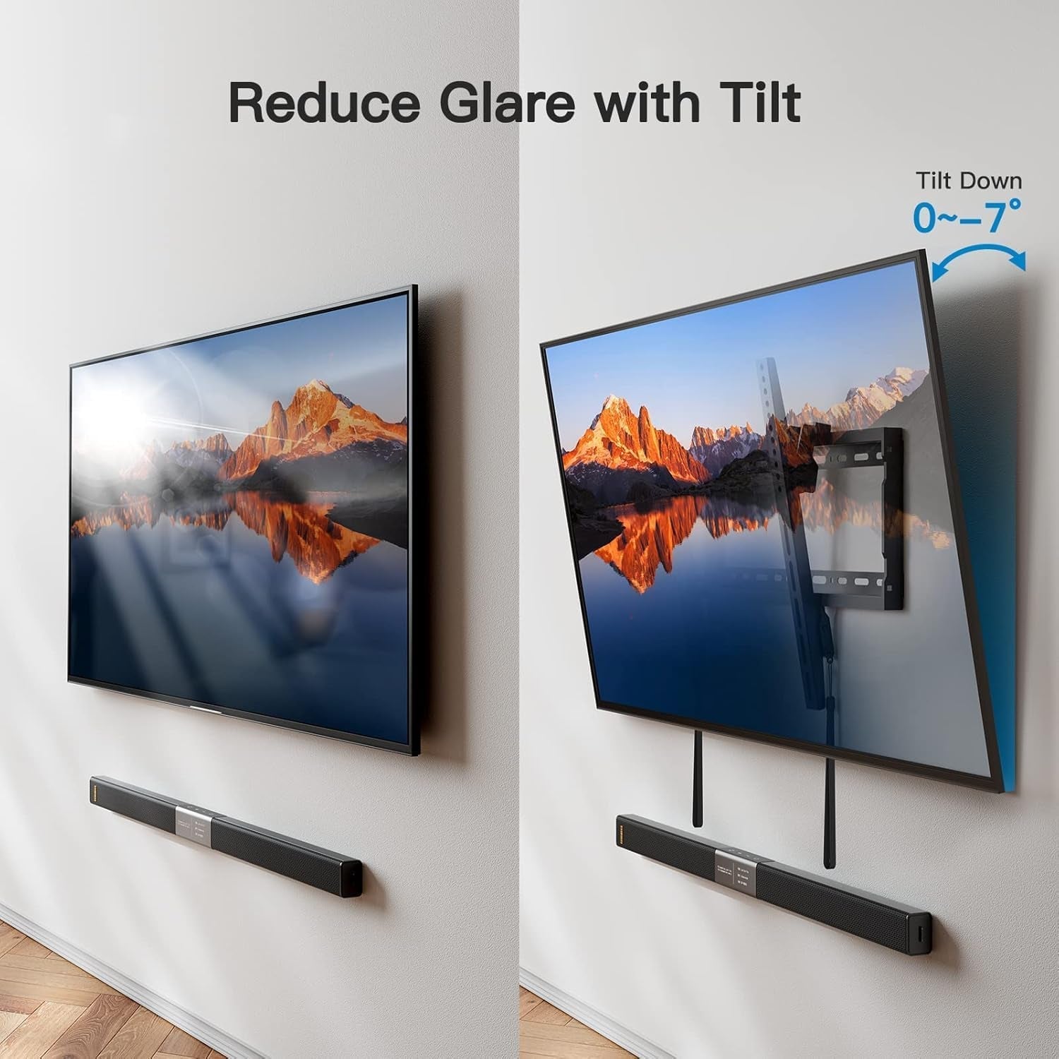 tilt-tv-wall-mount-bracket-low-profile-for-most-37-90-inch-led-lcd-oled-plasma-flat-curved-tvs-large-tilting-mount-fits-16-24-wood-studs-max-vesa-600x400mm-holds-up-to-132lbs