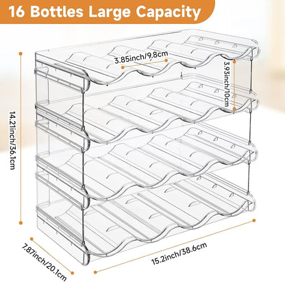 Water Bottle Organizer 4 Tier Large Compartment Water Bottle Holder3