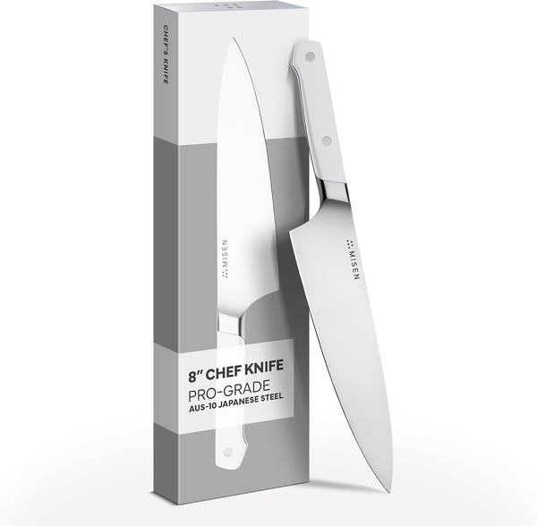 8 Inch Chef Knife, AUS-10 Japanese Stainless Steel - White1