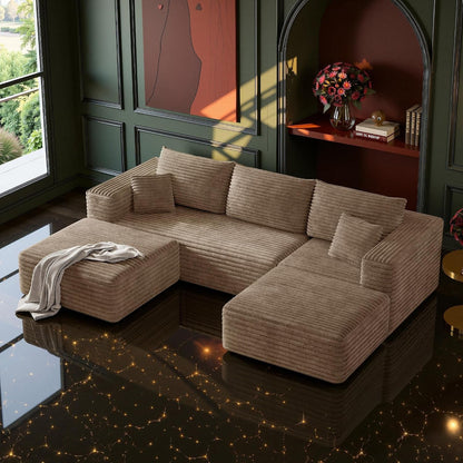 108" Boneless Sectional Cloud Couch for Living Room1