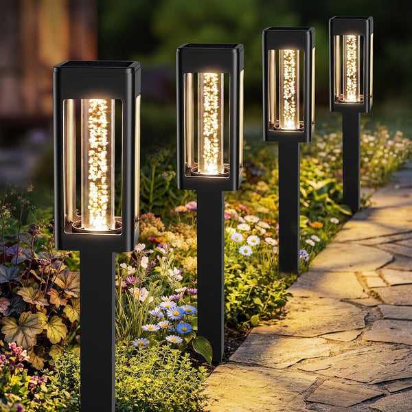 Pathway Lights Solar Power, Outdoor Waterproof Stake Lights 6 Pack8