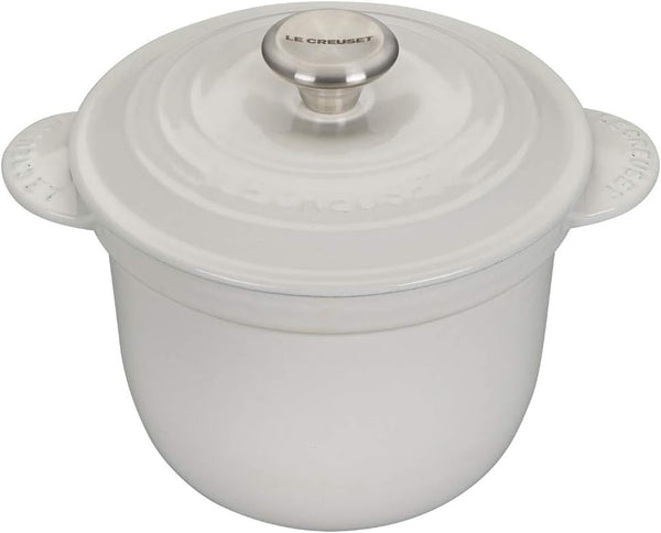 Le Creuset Enameled Cast Iron Rice Pot & Stoneware Insert, 2.25 Qt., White1