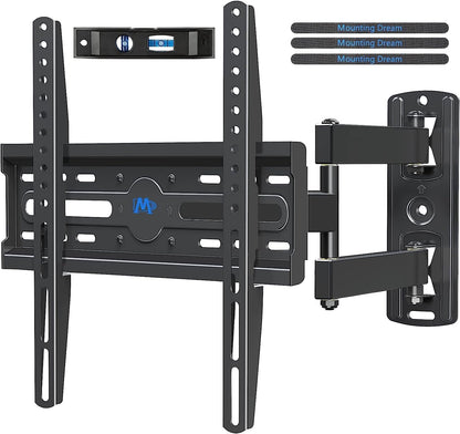 TV Wall Mount Swivel and Tilt for 26-55 Inch TV up to 60 Lbs | TV Mount Perfect Center Design, Full Motion TV Mount Bracket with Articulation, Max VESA 400X400Mm, MD23771