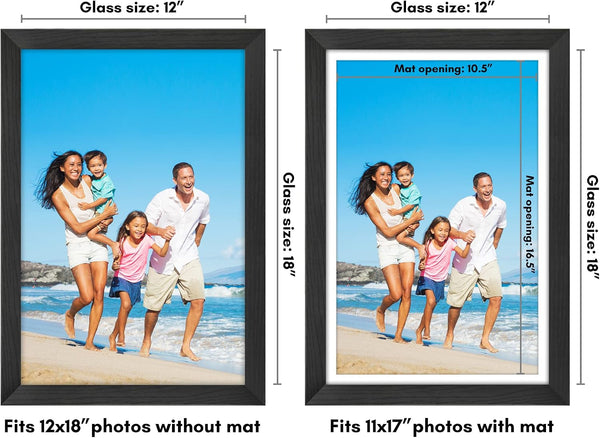 12X18 Poster Frame - Matted to 11X17 - Black2