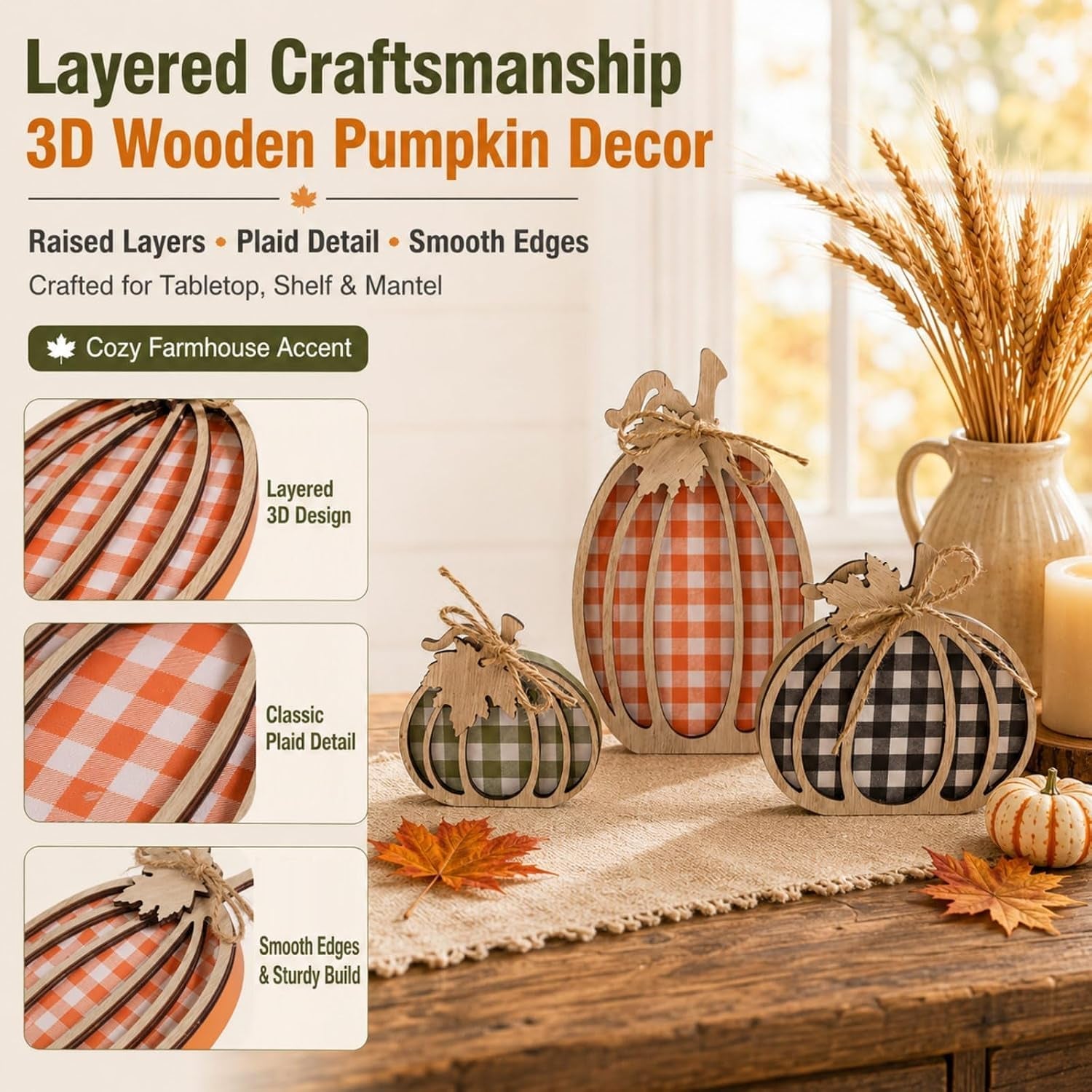 3-pcs-pumpkin-signs-buffalo-plaid-fall-table-mantel-home-decor-4-7x9-1-wooden-black-white-checkered-pumpkin-autumn-thanksgiving-decorations-indoor-tabletop-tiered-tray-shelf-kitchen