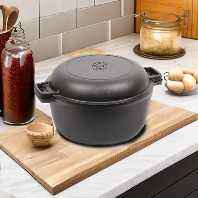 2-in-1-5-qt-dutch-oven-10-25-inch-skillet-lid-chfl508-pre-seasoned-cast-iron-works-on-all-cooktops-including-induction-outdoor-cookware-for-campfires-or-grills