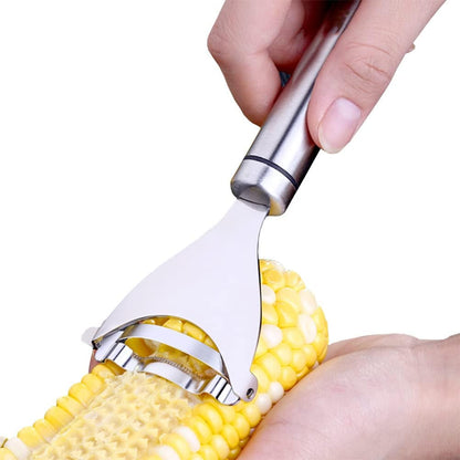 Corn Peeler, Corn Stripper for Corn on the Cob Remover Tool,Stainless Steel Multifunctional Kitchen Grips Corn Planer Cob Cutter Kernels, with Hand Protect1