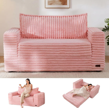 Convertible Sofa Bed, Pull-Out Loveseat Couch Bed for Small Space1